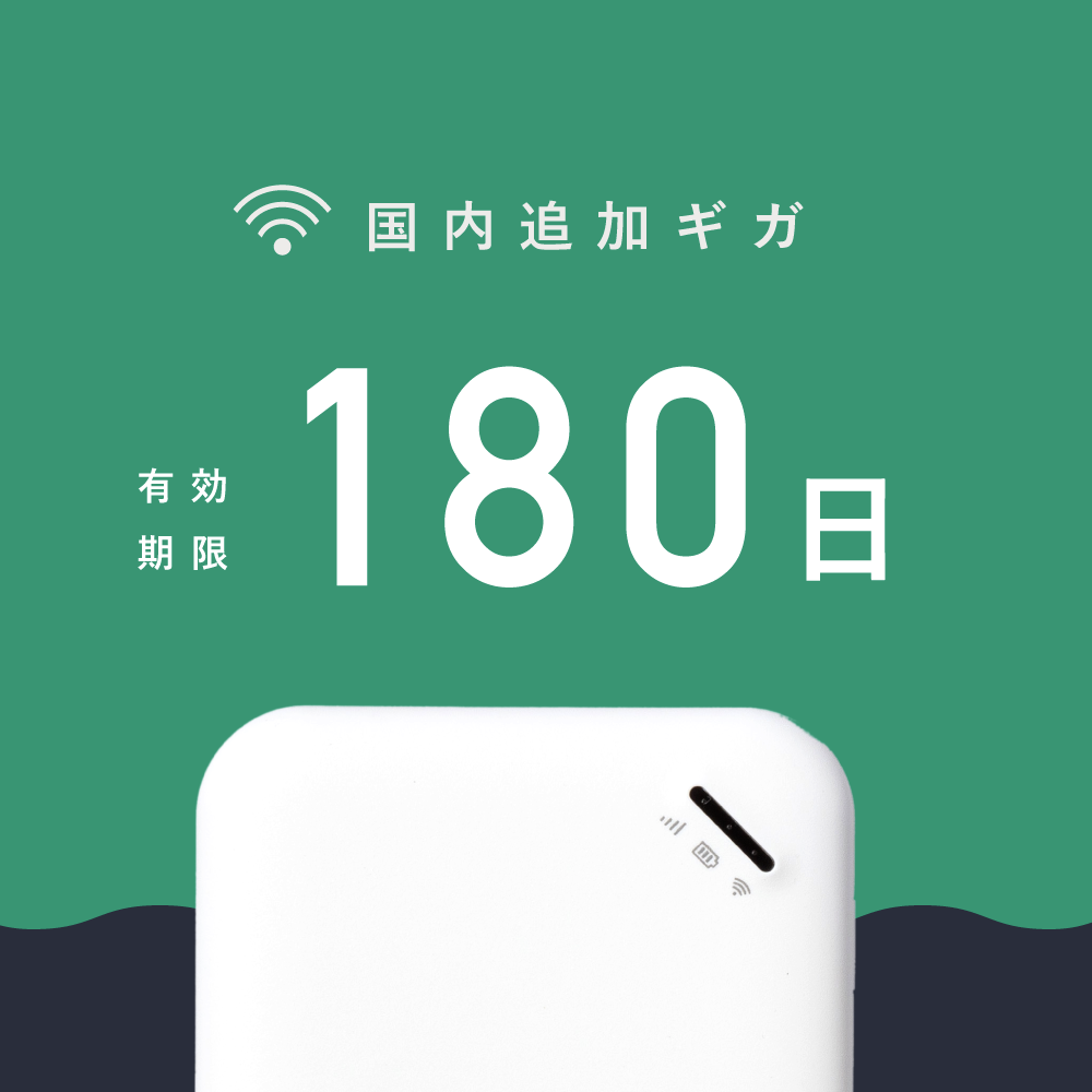 国内チャージギガ|有効期限180日